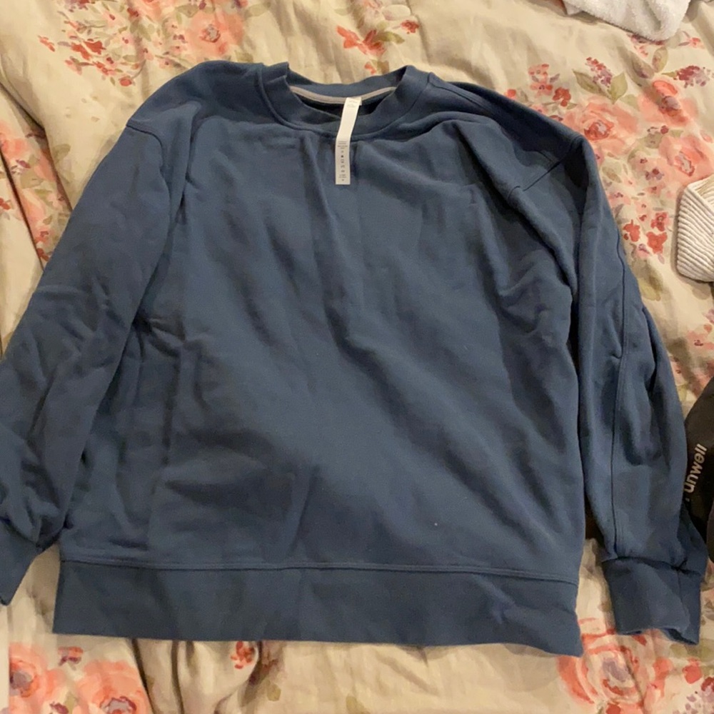 blue lulu lemon crew neck